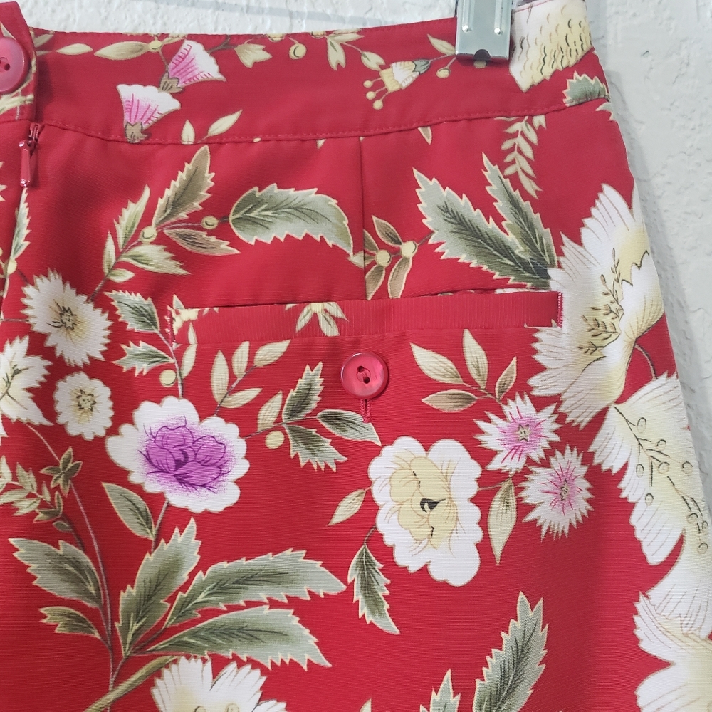 EP Pro Red Floral Golf Skort size 6 Chinoiserie - Picture 8 of 14